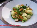 Pâtisson en salade avec moules de bouchot et salicornes