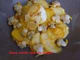 Persil racine, noix de saint Jacques et coques au beurre piment d'Espelette