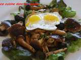 Pholiotes en salade et œufs de caille