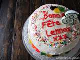 Gâteau multicolore (pour les 8 ans de mon Lennox d'amour)
