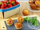 Muffins fraises et basilic