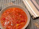 Soupe de tomates à l’épeautre