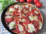 Tarte aux aubergines et tomates façon pizza