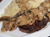 Steaks haches sauce forestiere