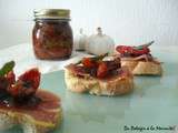 Bruschettas aux Tomates Séchées, Jambon de Parme et Confiture d'Oignons