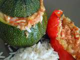 Courgettes farcies au Veau et Mozzarella