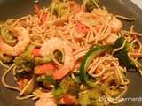 Nouilles sautées aux Crevettes