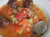 Soupe d'hiver aux boulettes de Boeuf