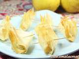 Bouchées croustillantes chèvre & poire