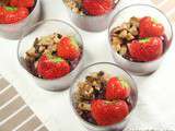 Crème chocolatée à la compotée de cerises griottes