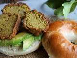 Bagels aux falafels, avocat et tahiné