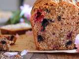 Cake aux fruits rouges et amandes {sans lait}