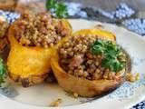 Courge butternut farcie au moughrabieh
