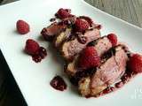 Magret de canard aux framboises