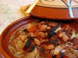 Tajine au four poulet, abricot et amande