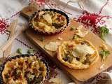 Tartelettes au brocolis et au chou-fleur au cheddar