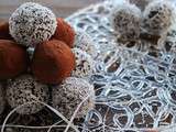 Truffes au chocolat à la crème de noix de coco {Pour préparer Noël #10}