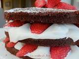 Gâteau aux fraises/chantilly
