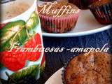 Muffins frambuesas-amapola / muffins framboises-pavot