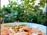 Salade pois chiches au basilic et parmesan/ensalada de garbanzos con albahaca y parmesano