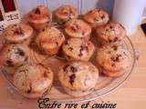 Muffins aux Chunks chocolat au lait/Amande amère/Lait Ribot