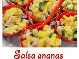 Salsa ananas-concombre au wasabi