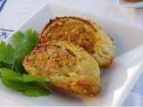 Roules de poulet a la thailandaise & feuilletes au pesto de basilic