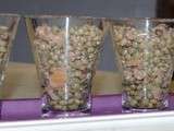 Verrines de lentilles & saumon fume
