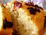 Cake au citron, mascarpone & cranberries