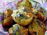 Muffins de kamut® aux fanes de radis, Abondance et herbes fraîches { Muffins-Monday # 39 }