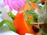 Salade de Persimon, fenouil, & betterave à la grenade