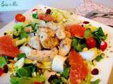 Salade de poulet grillé, endives & pamplemousses