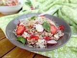 Salade printanière de quinoa et de boulgour aux fraises