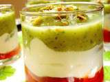 Verrine italienne tricolore { Poivrons, ricotta et courgettes }