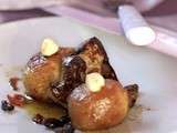 Foie gras poêlé aux navets confits et fruits secs