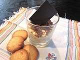 Mousses aux sablés bretons et chocolat