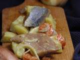 Salade tiède de harengs aux pommes de terre et carottes, vinaigrette citron
