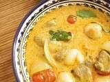 Curry jaune de canard aux lychees