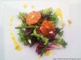 Salade d'asperges, oranges sanguines & betteraves, sauce à l'orange