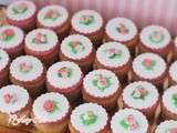 Cupcakes avec Plaquettes Fleuries
