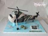 Gâteau Hélicoptère Commando Marine