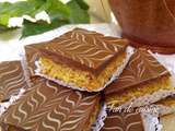 Carrés aux cacahuètes/biscuit et chocolat - مربعات الفول السوداني و الشوكولاطة