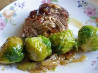 Filet mignon aux choux de Bruxelles