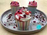 Cupcakes moelleux fraise et rose ♨♨