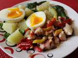 Assiette-Repas : Salade de fruits de mer-Oeuf molet-Etc