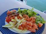 Assiette-Repas : Salade verte, Saumon fumé, Etc