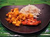 Comores : Poulet grillé accompagné de mangue