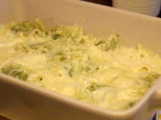 Gratin de ravioles au basilic et au chèvre