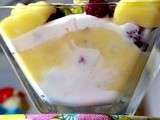 Mousse au lemon curd et aux framboises