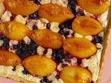 Parfaite tarte prunes & myrtilles, crème à la fleur d’oranger